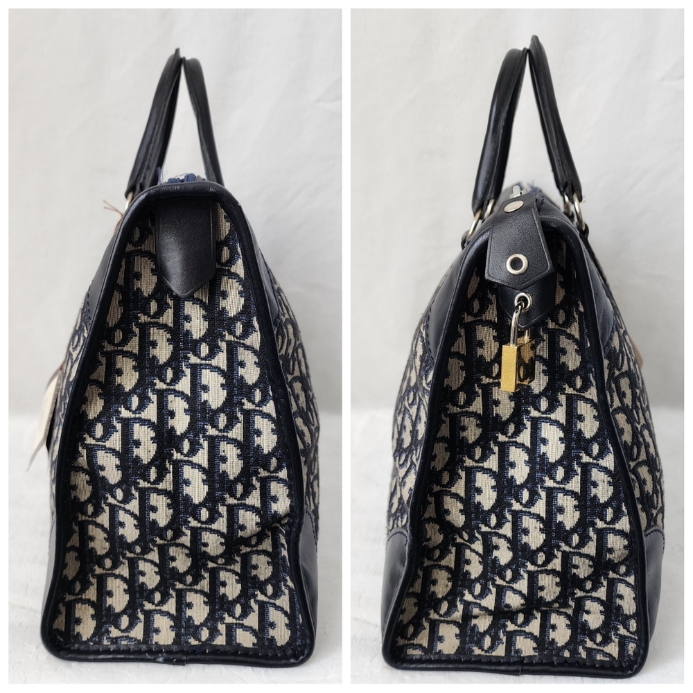 Auth Dior Trotter Montiagne Navy Boston Bag And Wallet Bundle - Picture 8 of 9